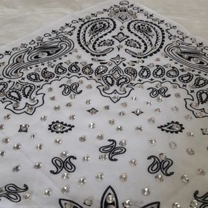 Crystal white bandana